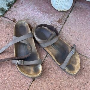 Ankle strap Birkenstock well loved but lots of life left size 39